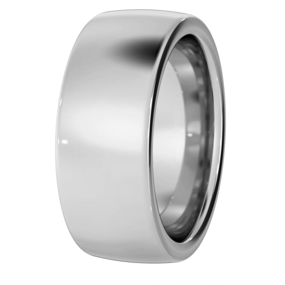 DHBRF8H Slight Court with Flat Edge Wedding Ring - 8mm width, 2.3mm depth W