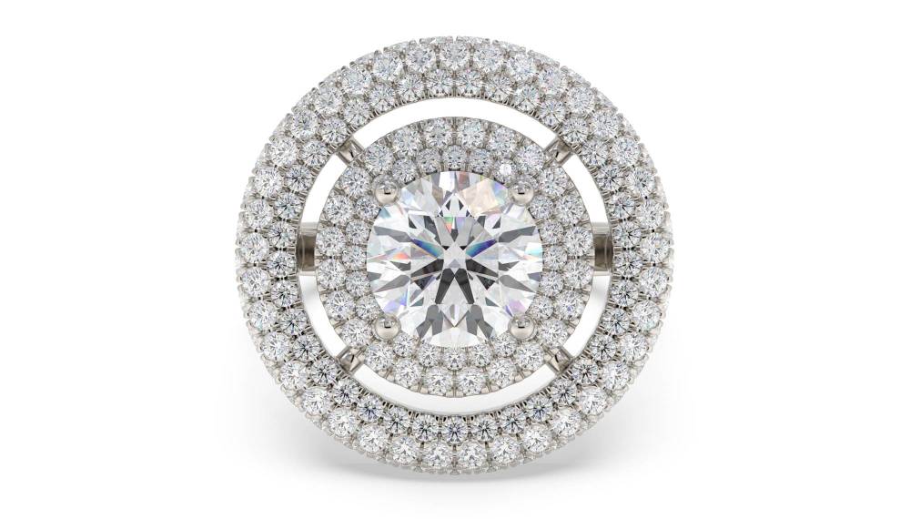 Round Diamond Designer Ring P