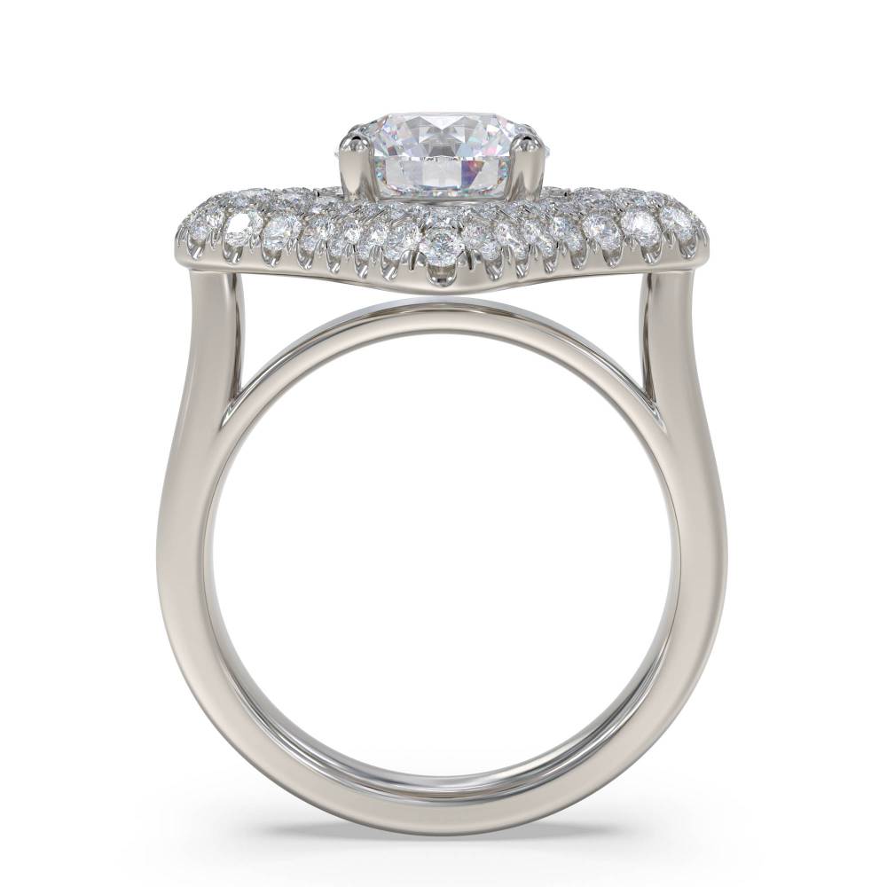 Round Diamond Designer Ring set in Platinum