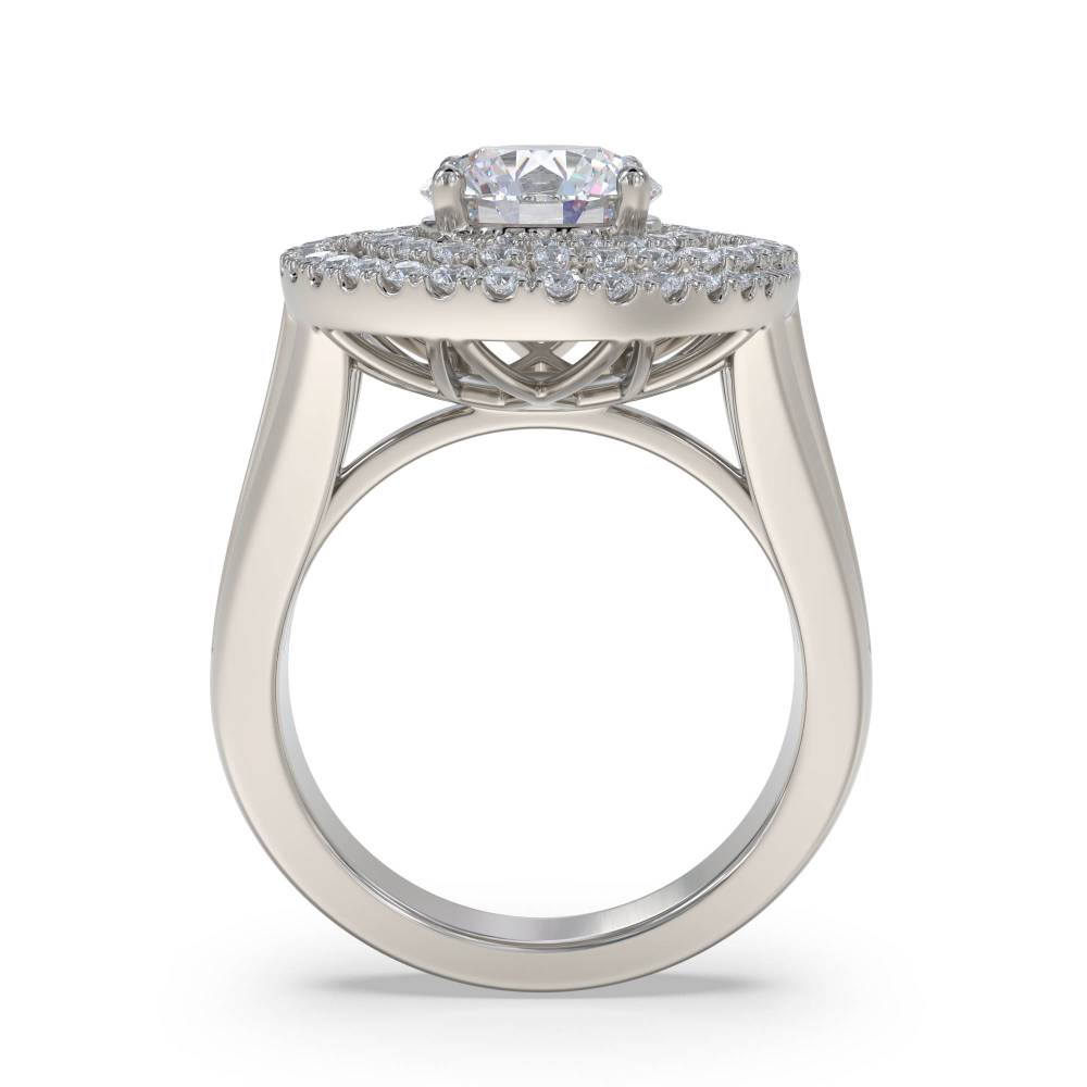 Round Diamond Designer Ring set in Platinum