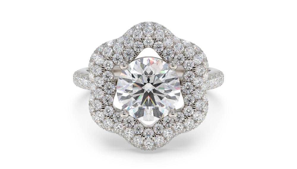 Round Diamond Designer Ring P