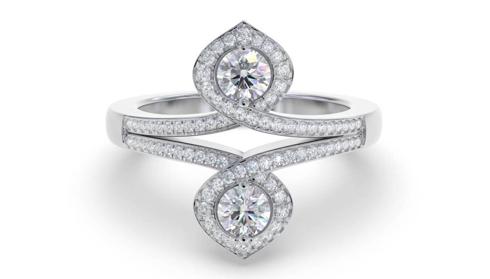 0.70ct Unique Round Diamond Dress Ring W