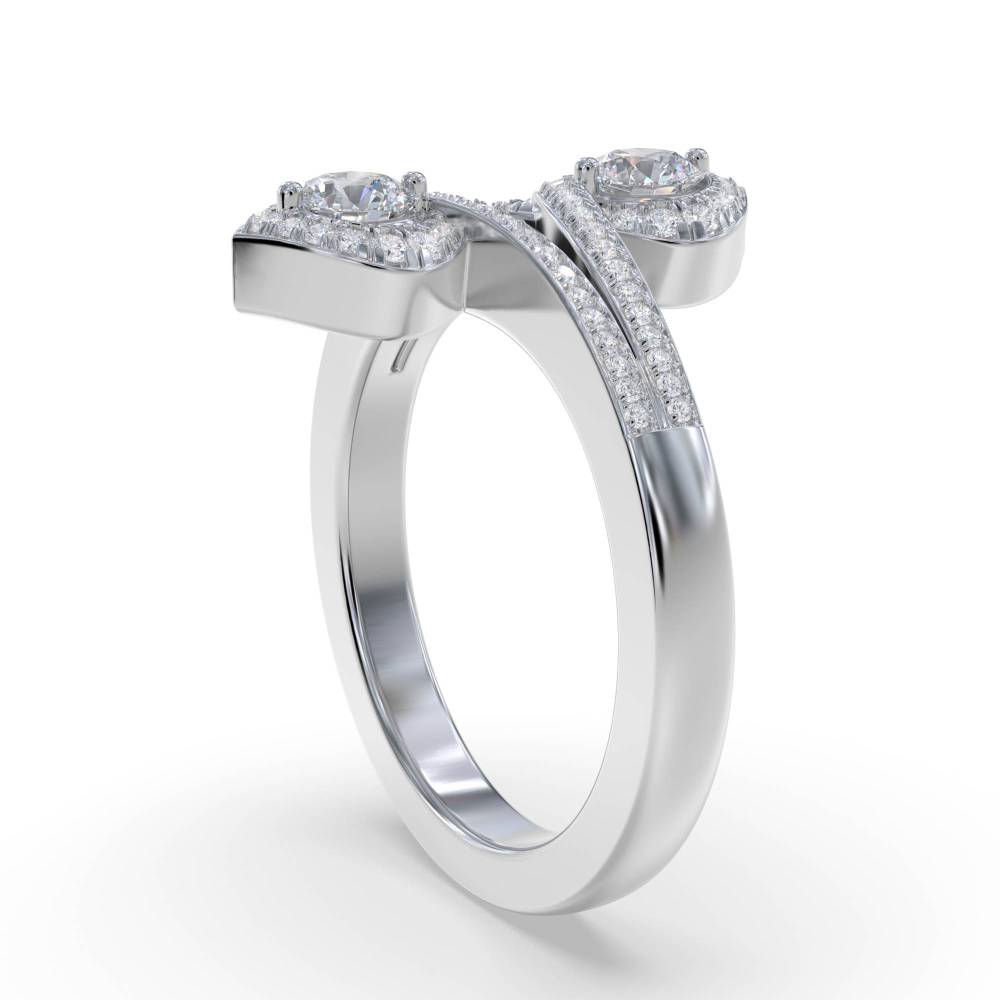 0.70ct Unique Round Diamond Dress Ring W