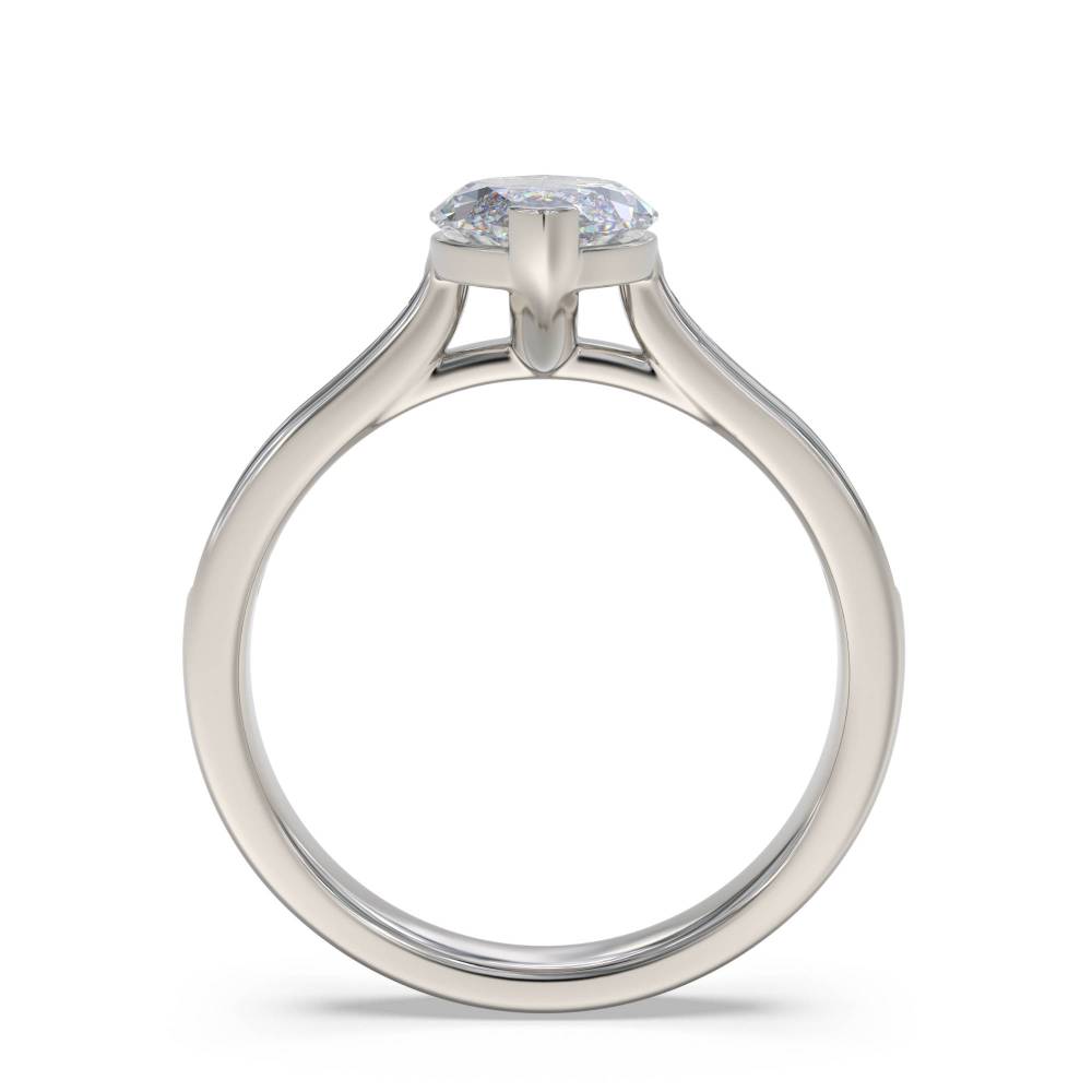 Marquise Diamond Shoulder Set Ring set in Platinum