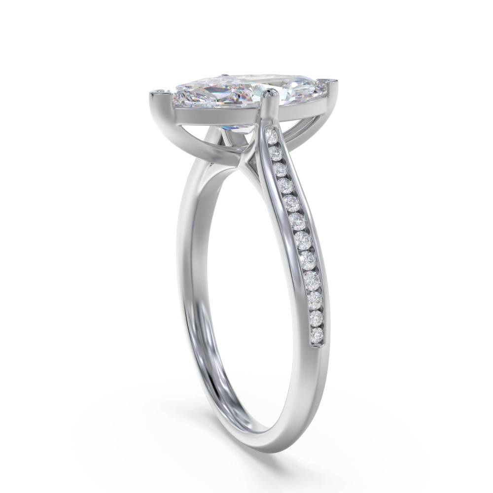 Marquise Diamond Shoulder Set Ring Image