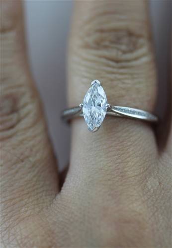 Marquise Diamond Shoulder Set Ring Image