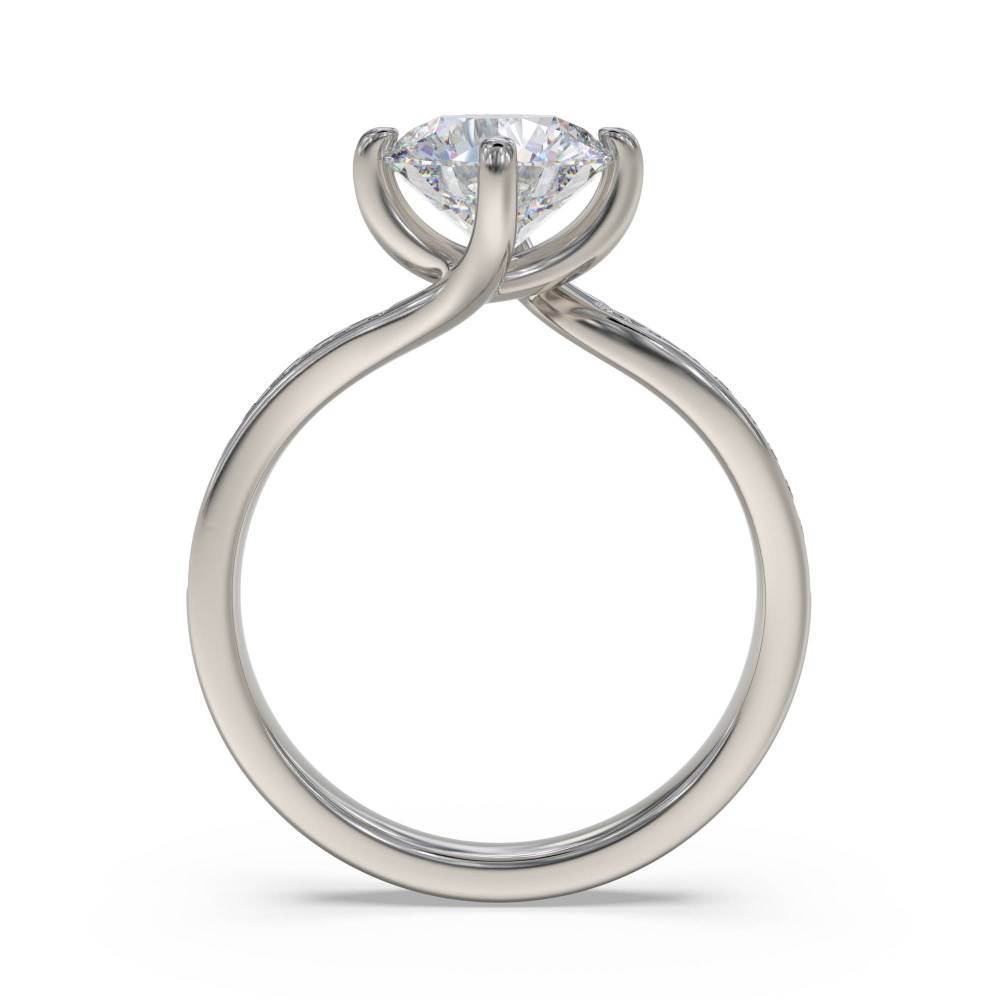 Shoulder Set Diamond Engagement Ring P