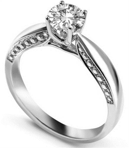 Shoulder Set Diamond Engagement Ring W