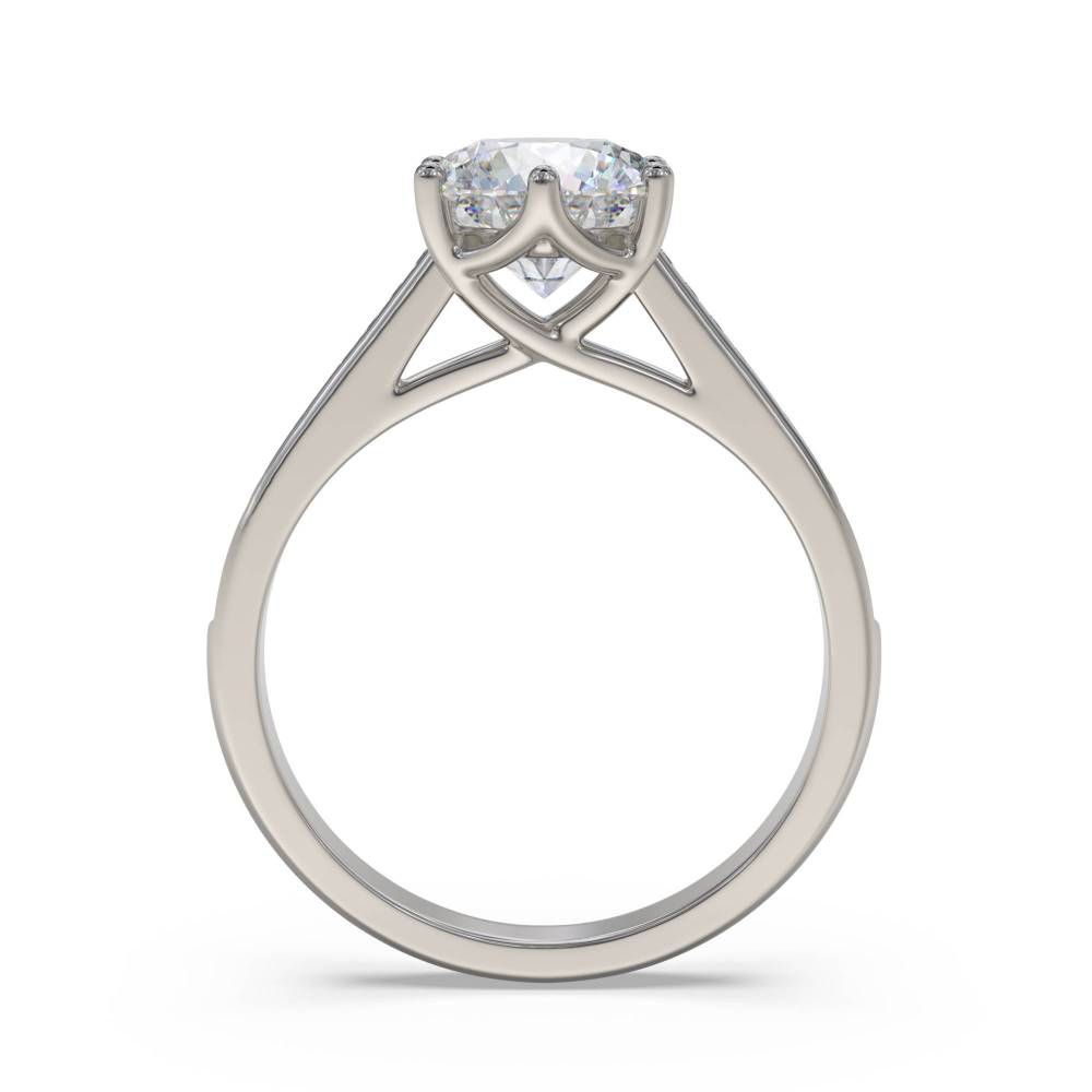 Shoulder Set Diamond Engagement Ring set in Platinum