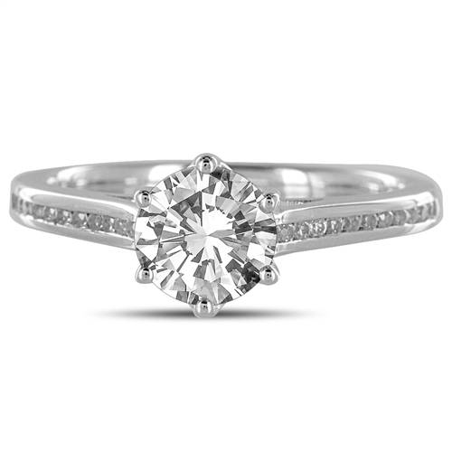 Shoulder Set Diamond Engagement Ring W