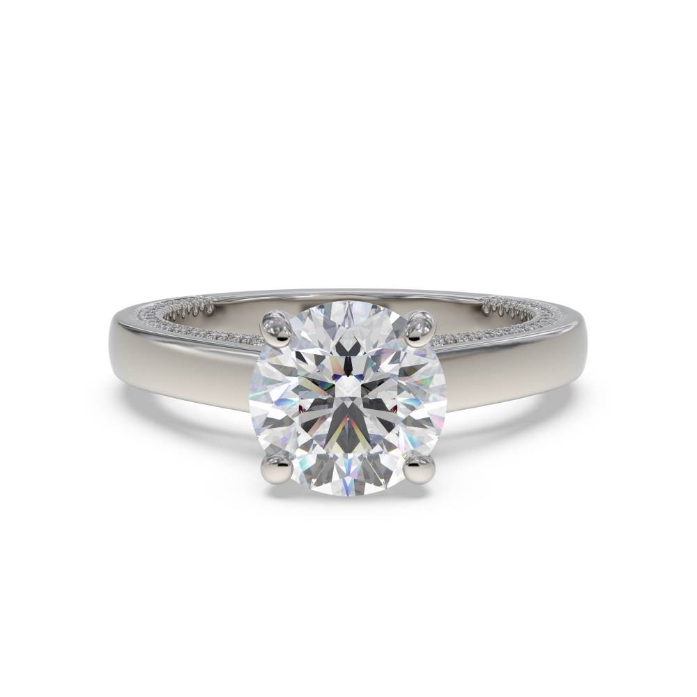 Elegant Round Diamond Engagement Ring P