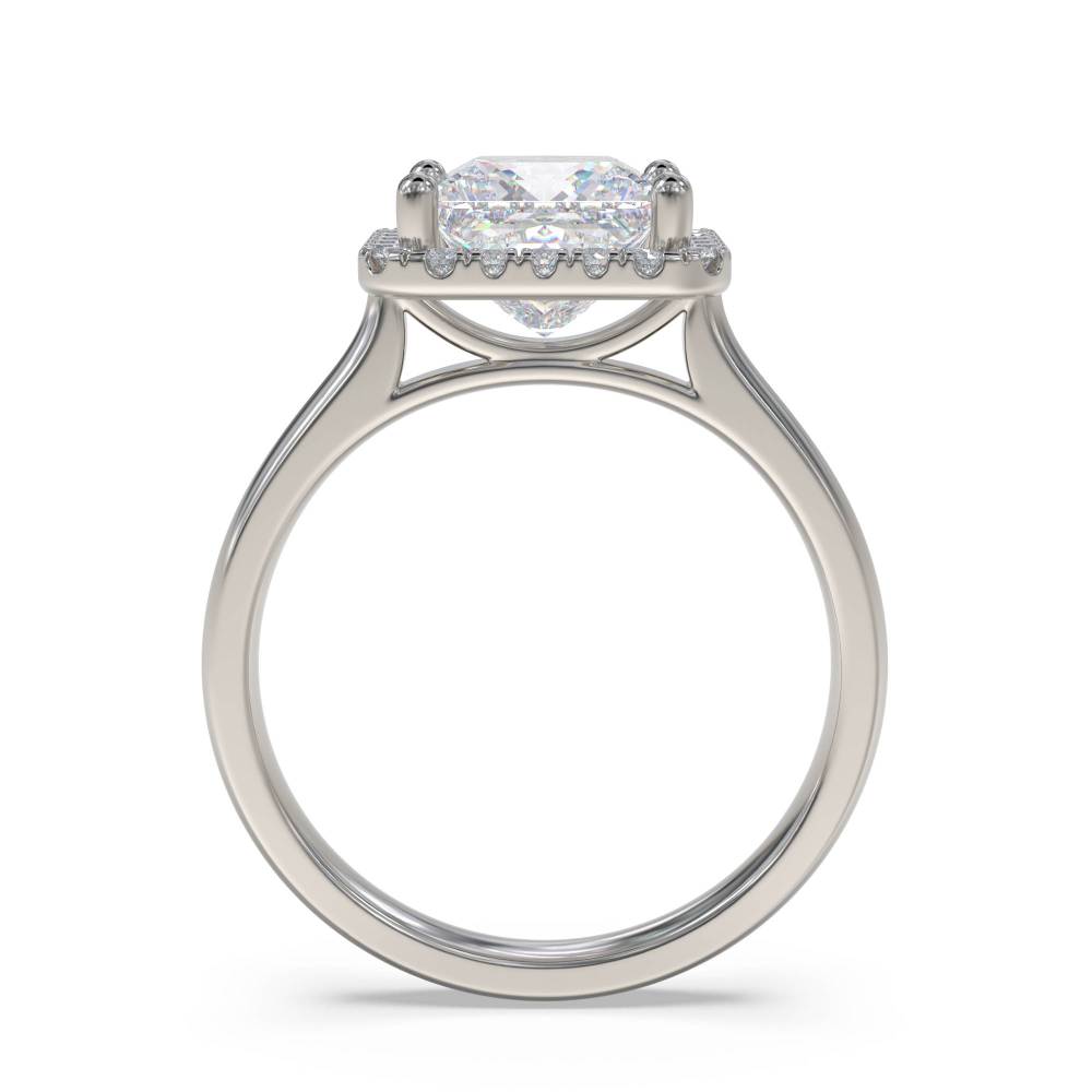 Princess Diamond Single Halo Ring Image