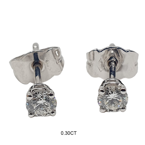 Contemporary Round Diamond Designer Earrings W