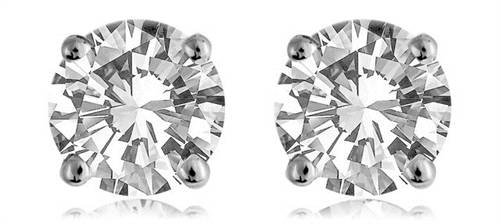Contemporary Round Diamond Designer Earrings W