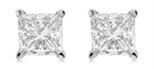 Lucida Princess Cut Diamond Earrings P