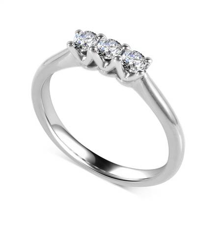 Traditional Round Diamond Trilogy Ring P