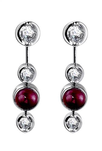 Ruby & Diamond Earrings W