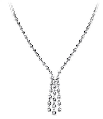 2.50ct Elegant Round Diamond Three Drop Necklace W