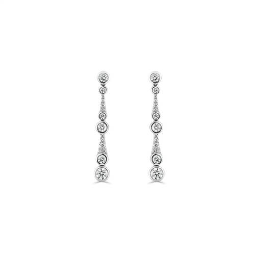 1.30ct Large Icicle Drop Earrings W