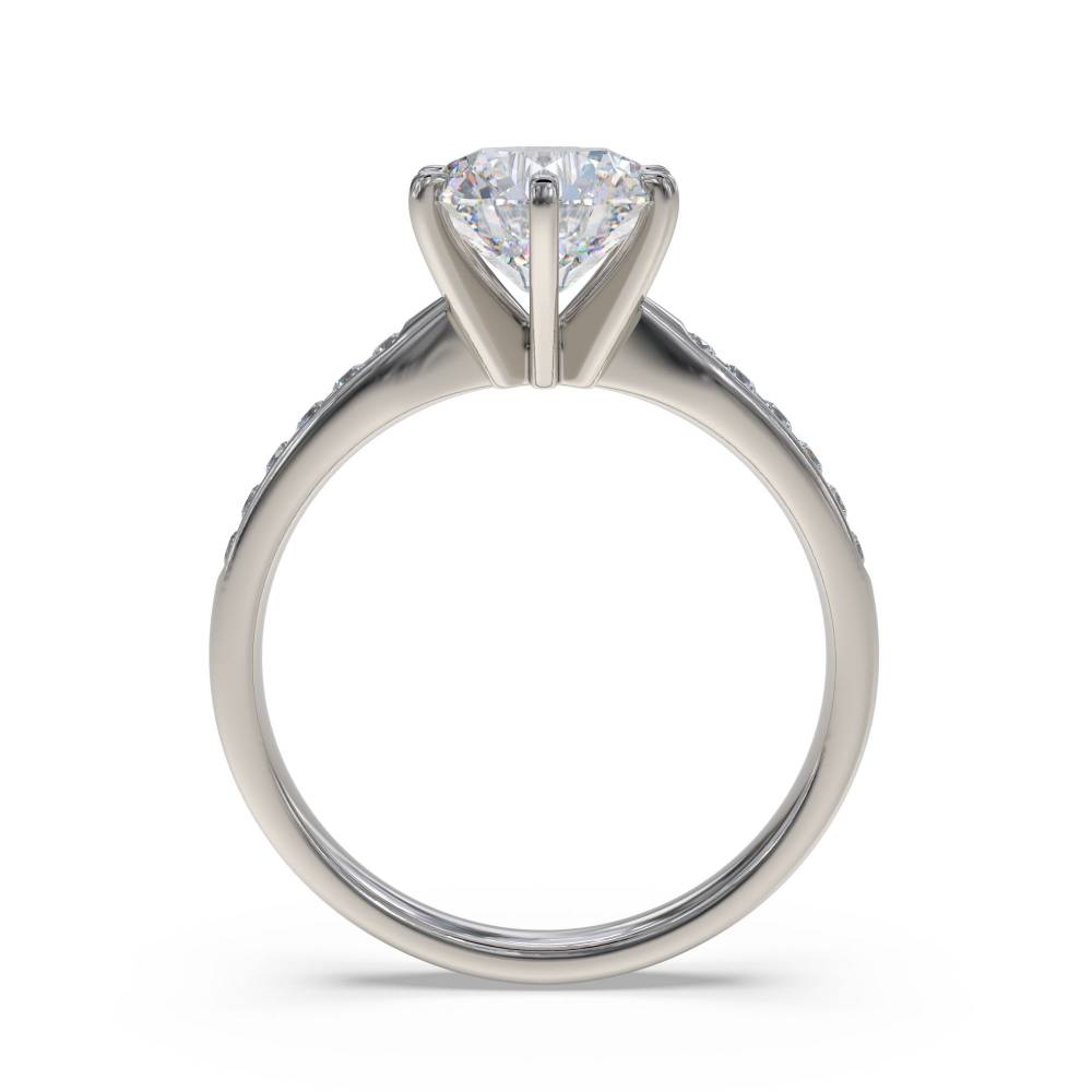 Shoulder Set Diamond Engagement Ring P