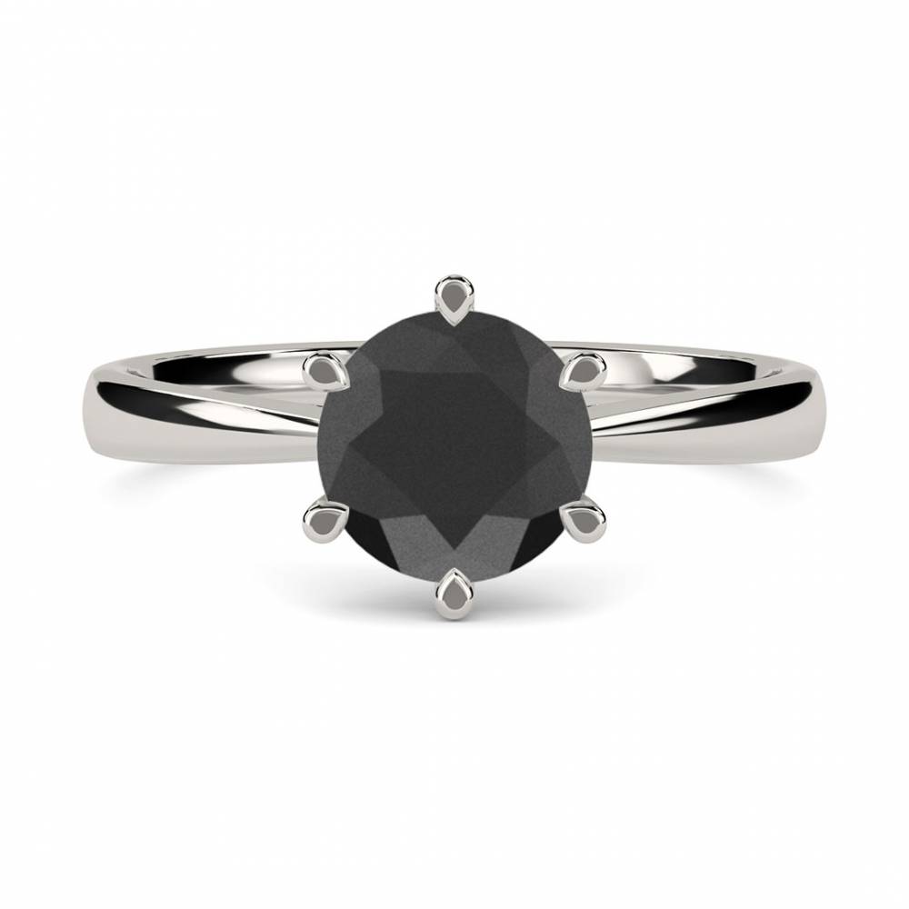 Black Diamond Solitaire Ring P