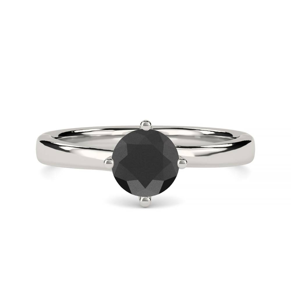 Black Diamond Solitaire Ring P