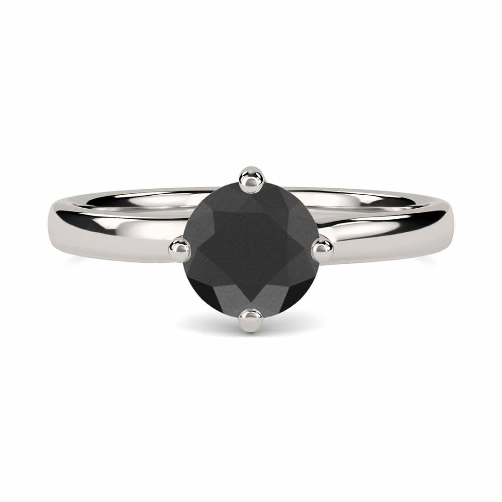 Black Diamond Solitaire Ring P