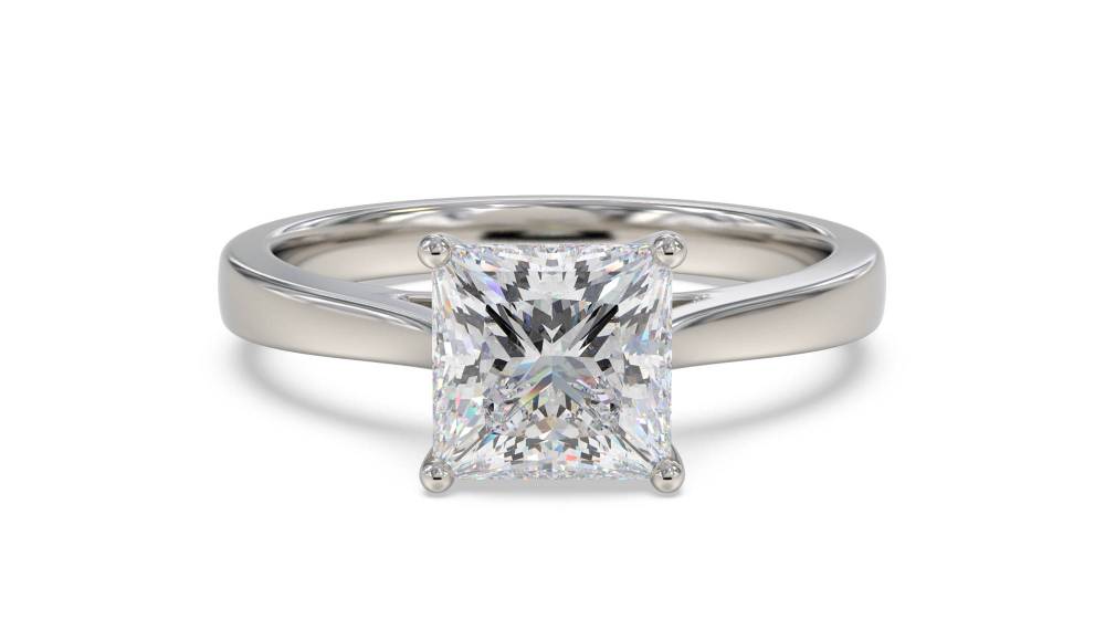 Princess Diamond Engagement Ring set in Platinum