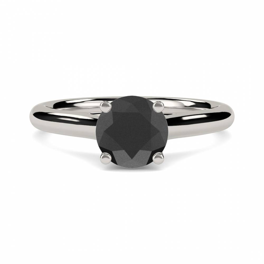 Black Diamond Solitaire Ring P