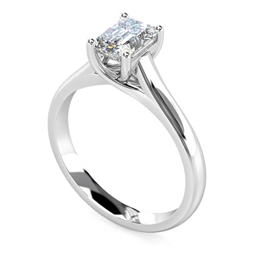 Emerald Diamond Engagement Ring Image