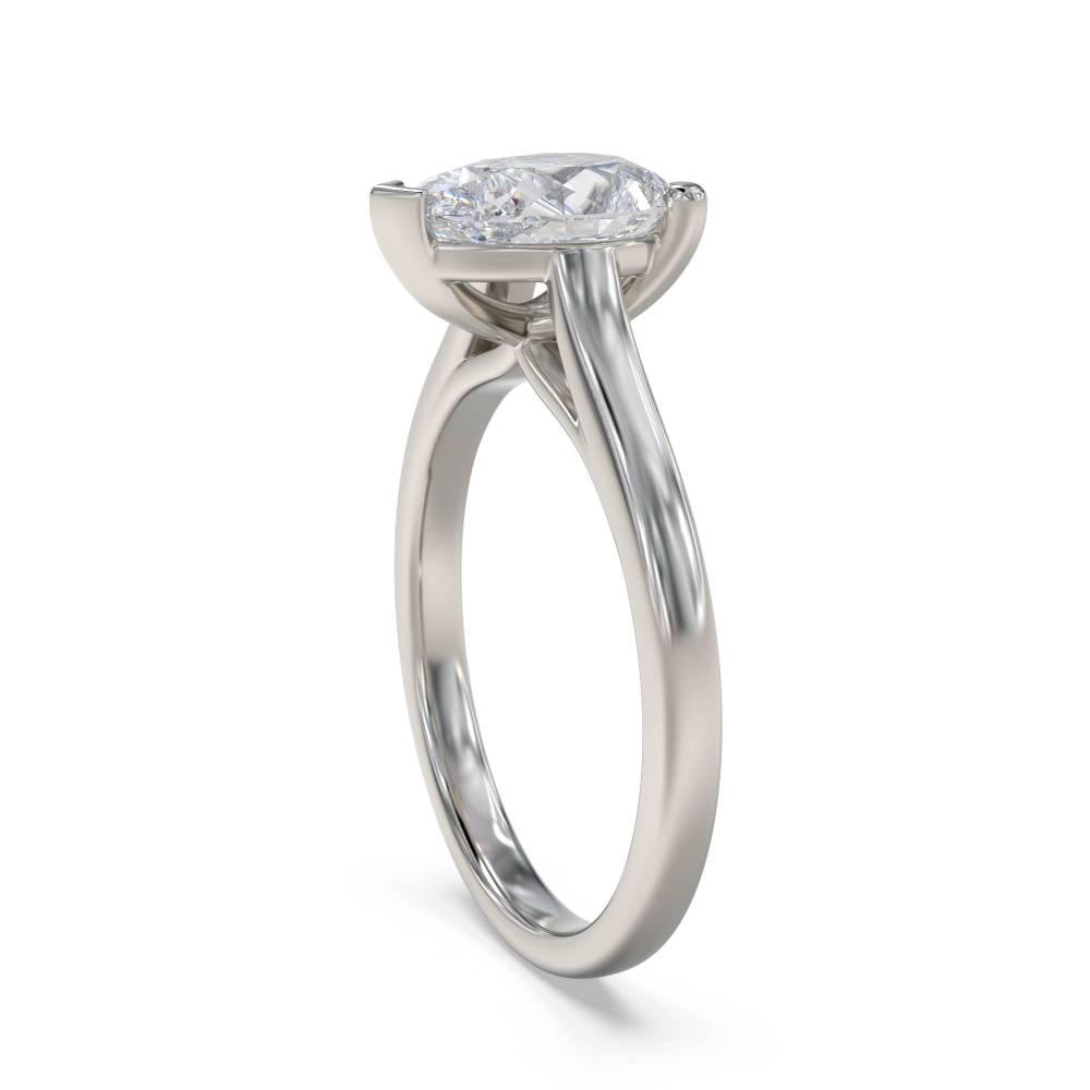 Classic Pear Diamond Engagement Ring set in Platinum