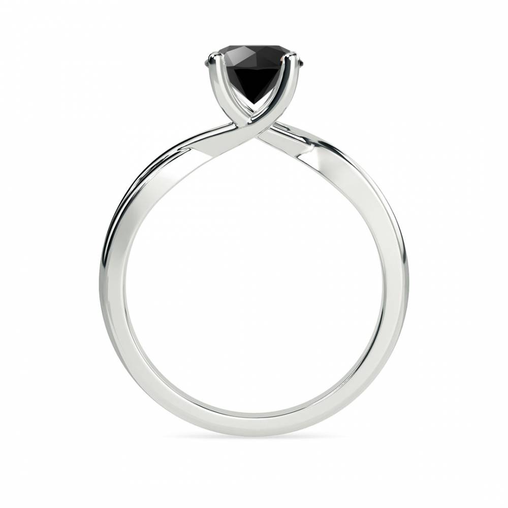 Black Diamond Solitaire Ring P