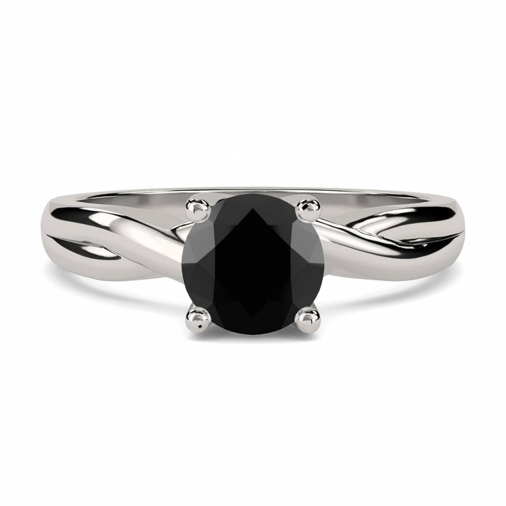 Black Diamond Solitaire Ring P