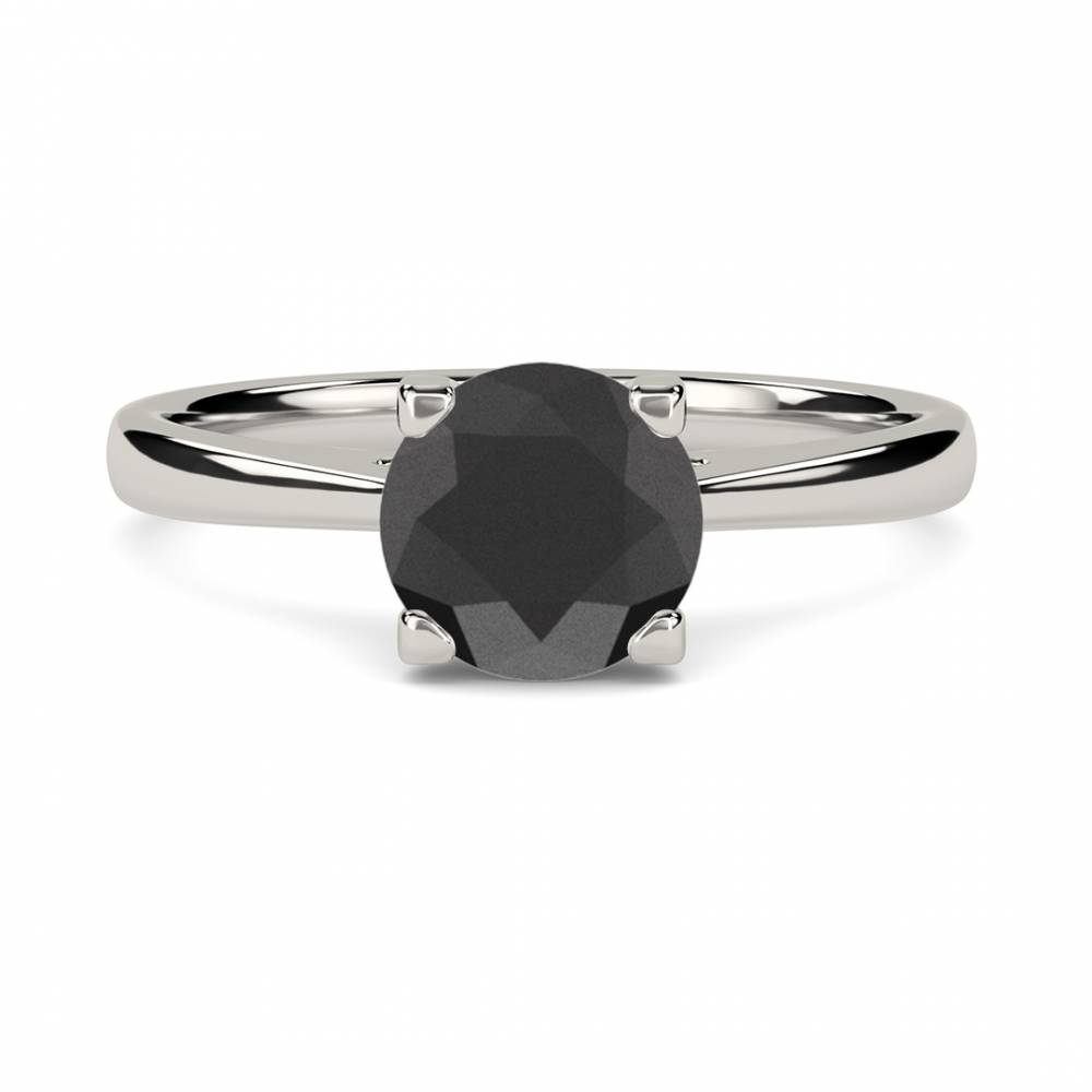 Black Diamond Solitaire Ring P