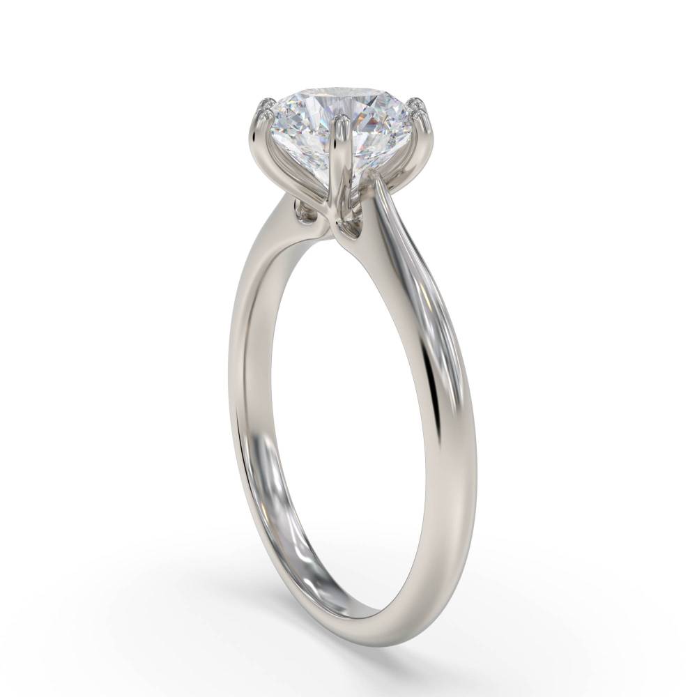 Round Diamond Engagement Ring set in Platinum