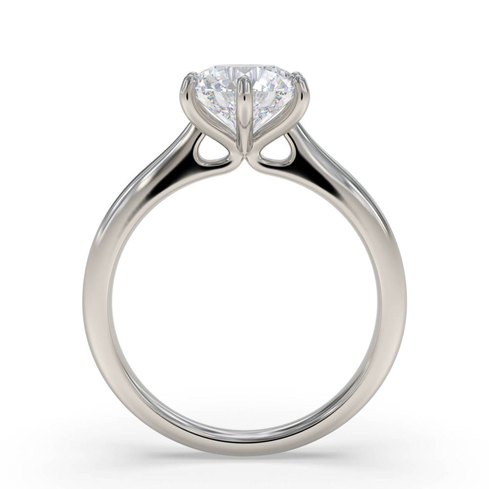 Round Diamond Engagement Ring set in Platinum