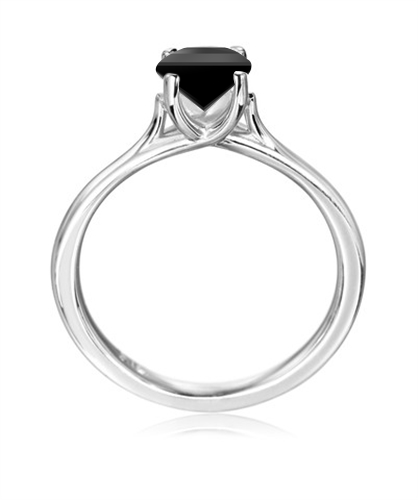 Black Diamond Solitaire Ring P