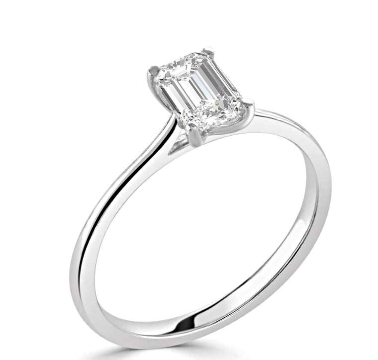 Cushion Diamond Solitaire Engagement Ring P