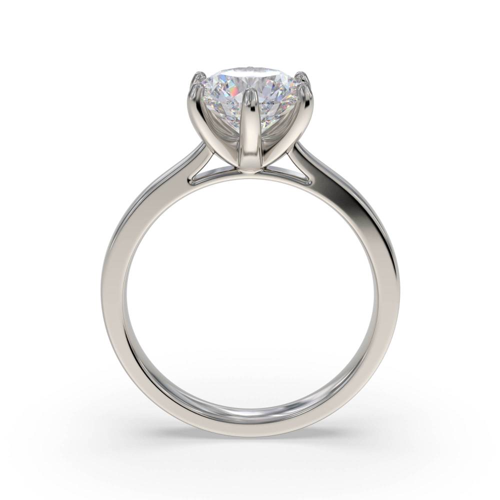 Modern Round Diamond Engagement Ring P