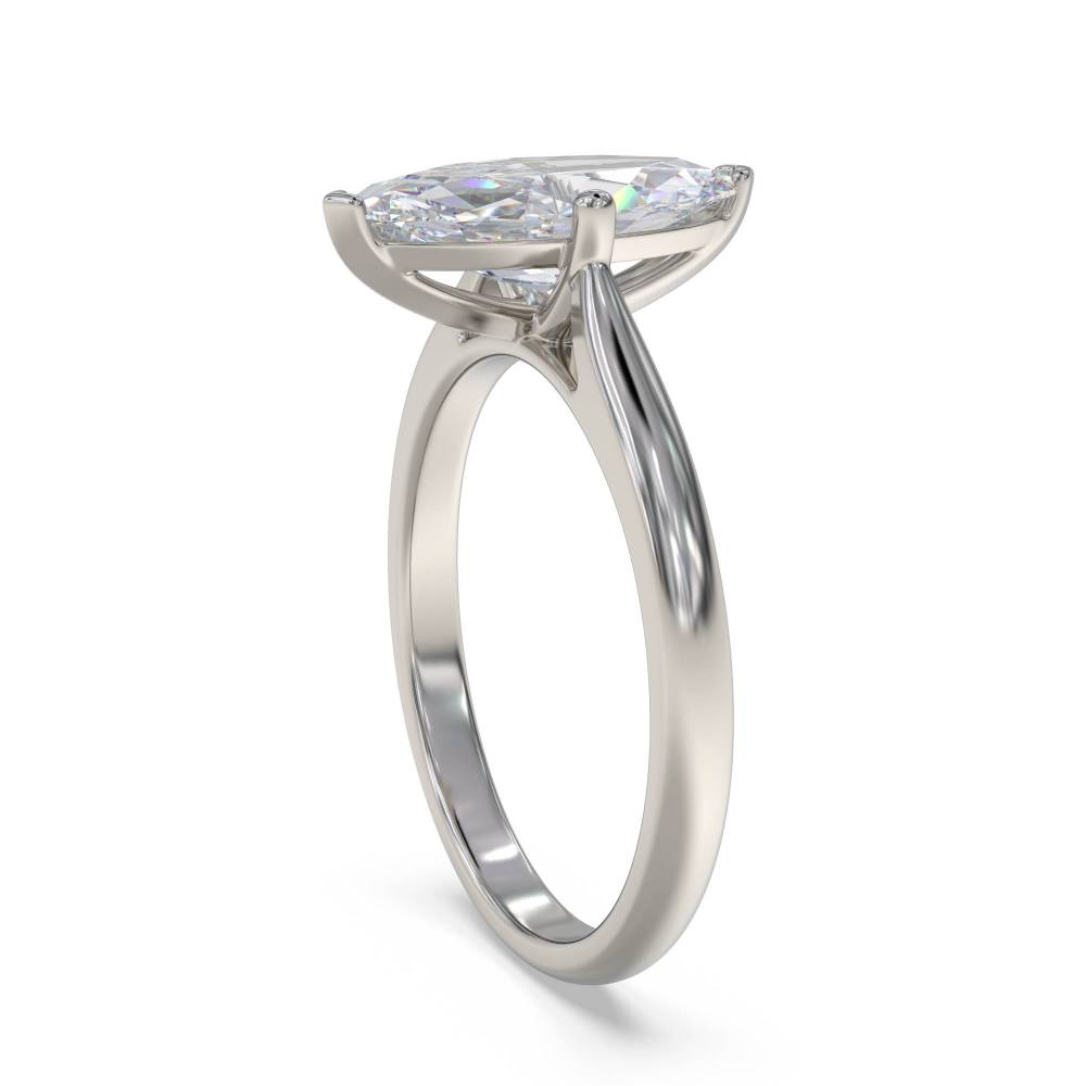 Classic Marquise Diamond Engagement Ring set in Platinum