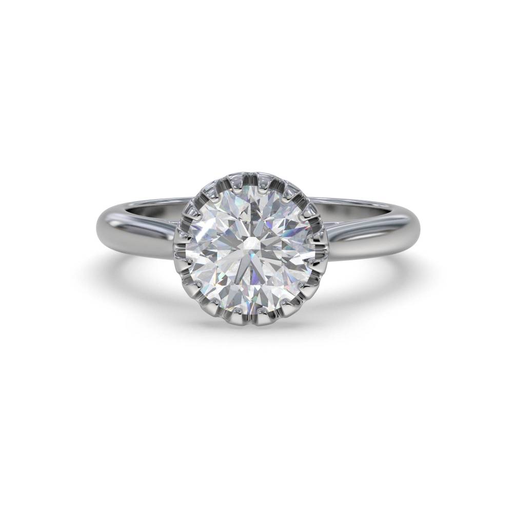 Round Diamond Solitaire Ring set in Platinum