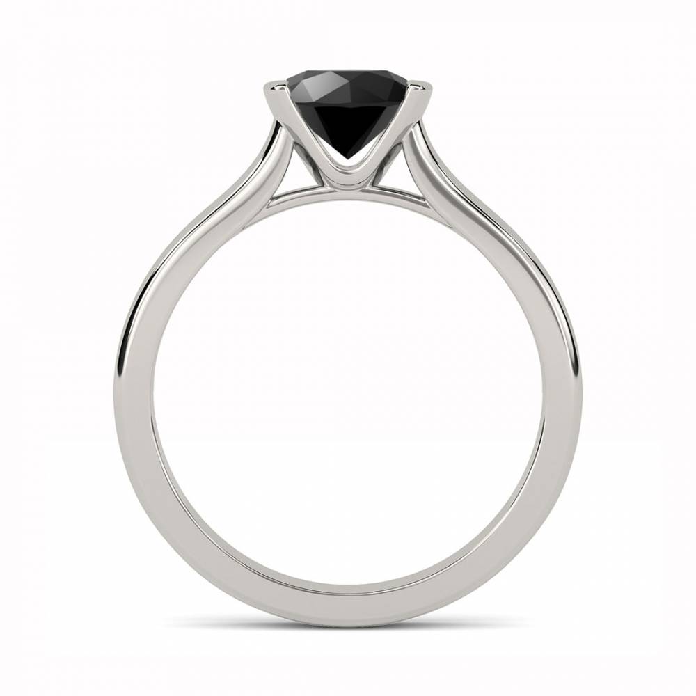 Black Diamond Solitaire Ring P