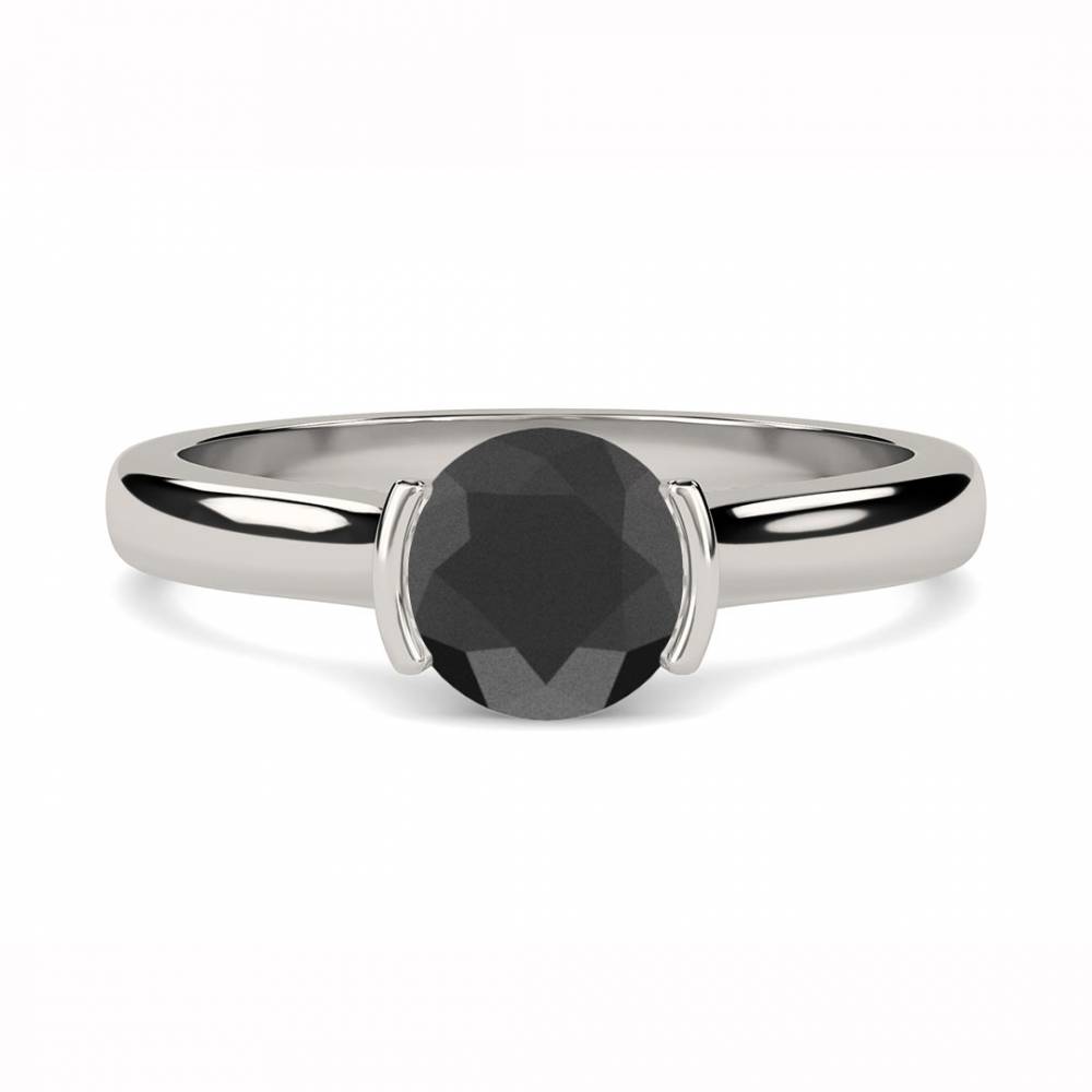 Black Diamond Solitaire Ring P