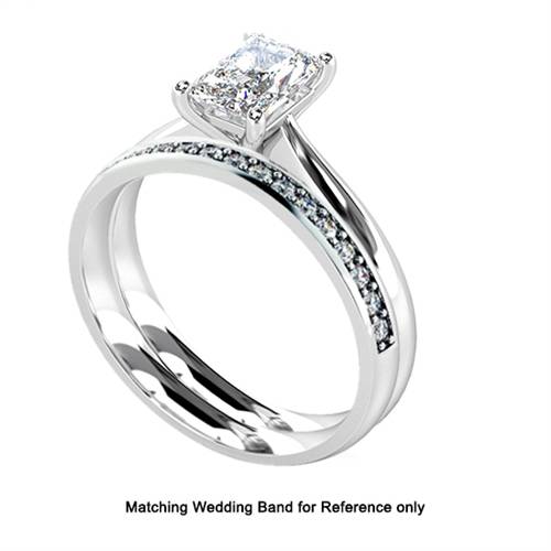 Modern Radiant Diamond Engagement Ring W