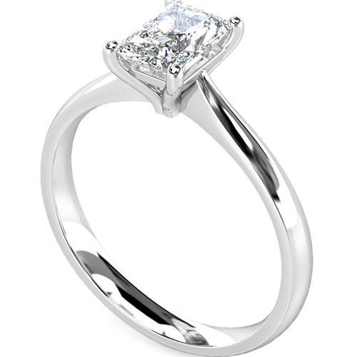 Modern Radiant Diamond Engagement Ring W