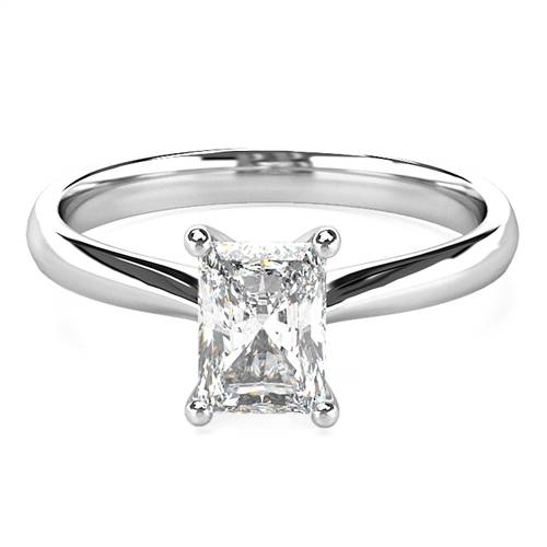 Modern Radiant Diamond Engagement Ring W