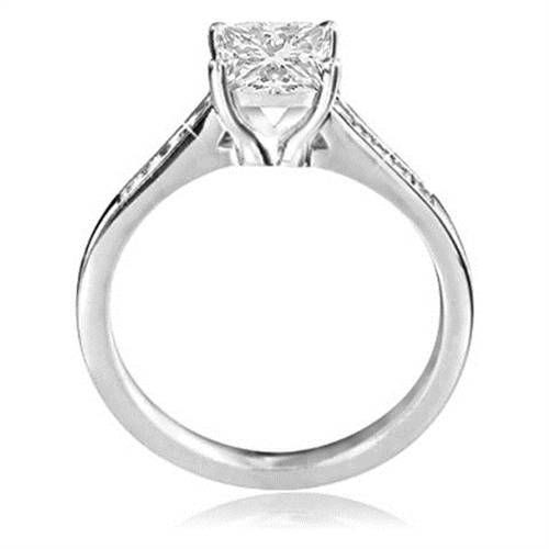 Princess Diamond Shoulder Set Ring W