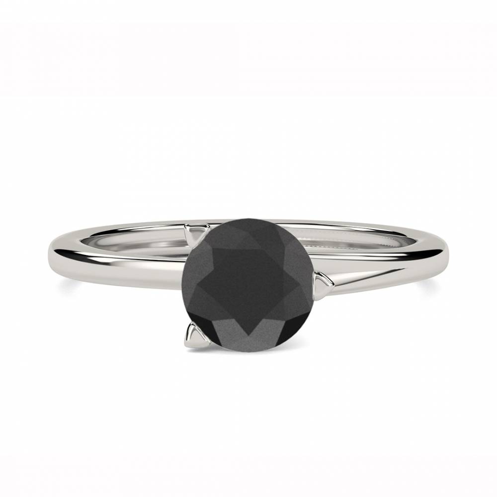 Black Diamond Solitaire Ring P