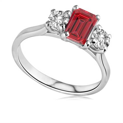 Ruby Emerald And Round Gemstone Image