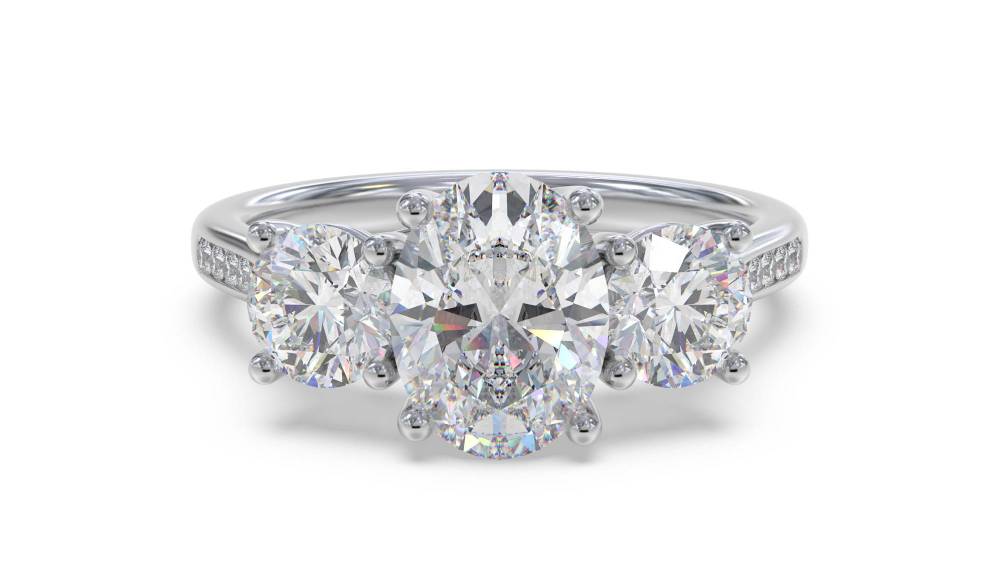 Classic Round Diamond Trilogy Ring Image